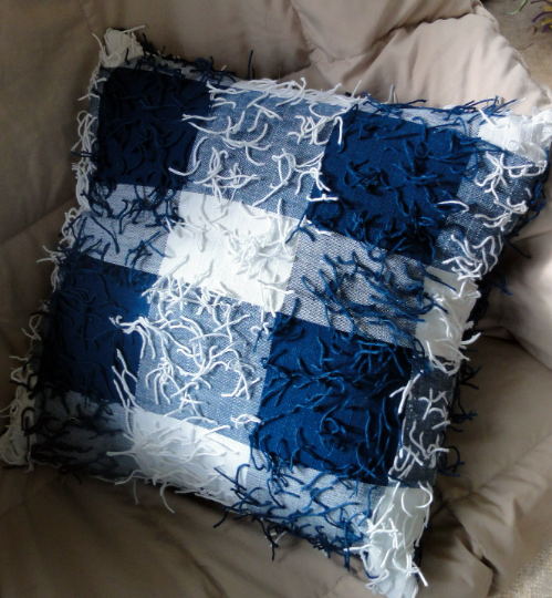 Guatemalan Hand Woven Pillow Cover - Unique Plaid