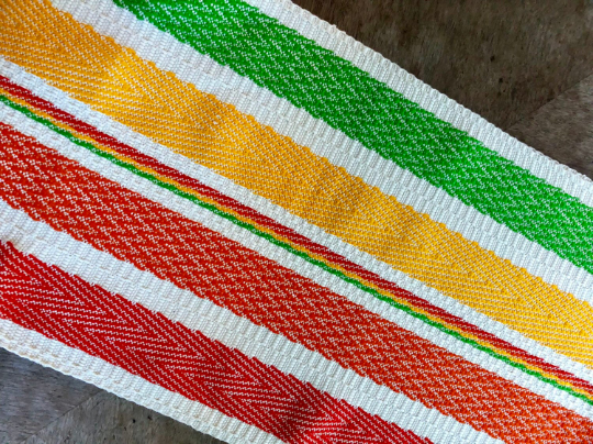 Rainbow Sherbet - Hand Woven Table Runner from Guatemala