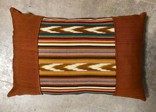 Guatemalan Ikat Fabric Pillow - Viento