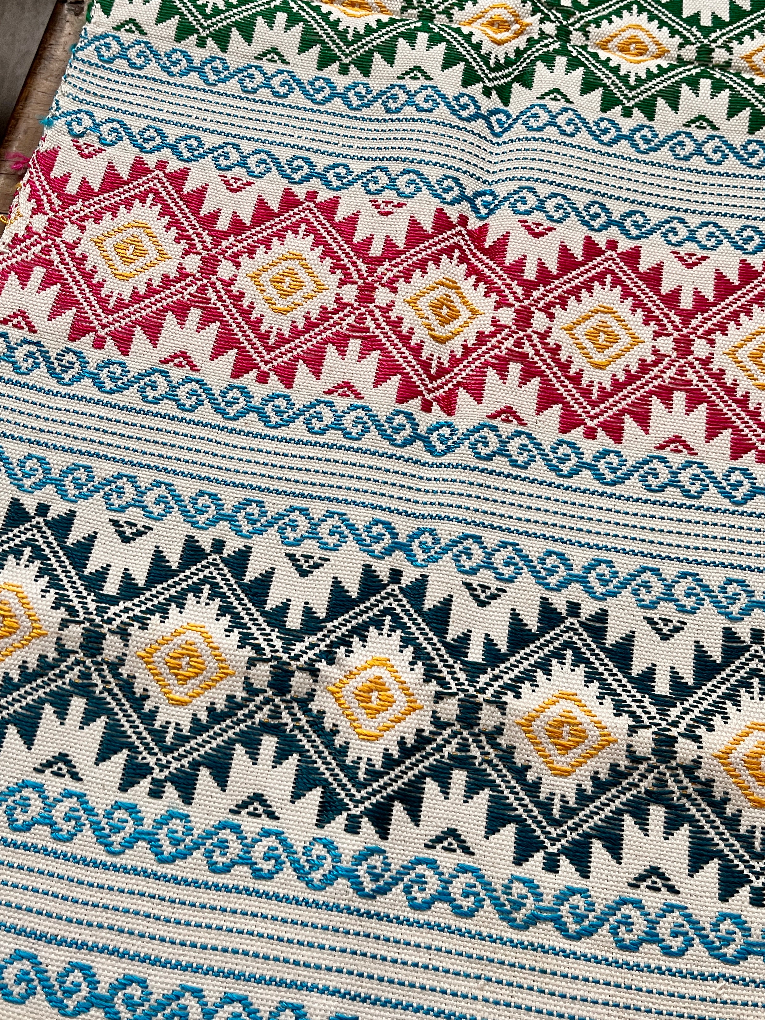 Rainbow Diamond Table Runner