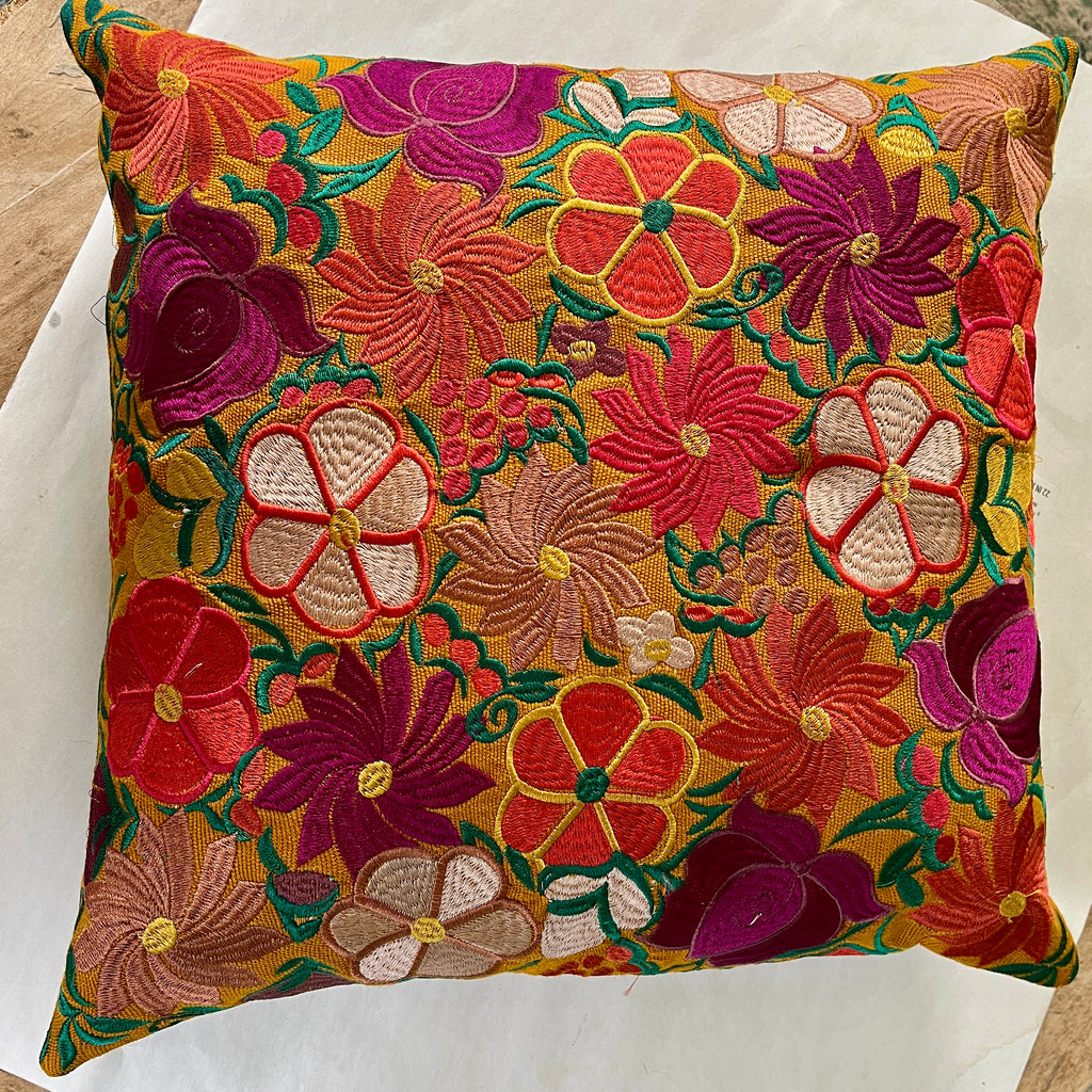 Embroidered Pillow Cover