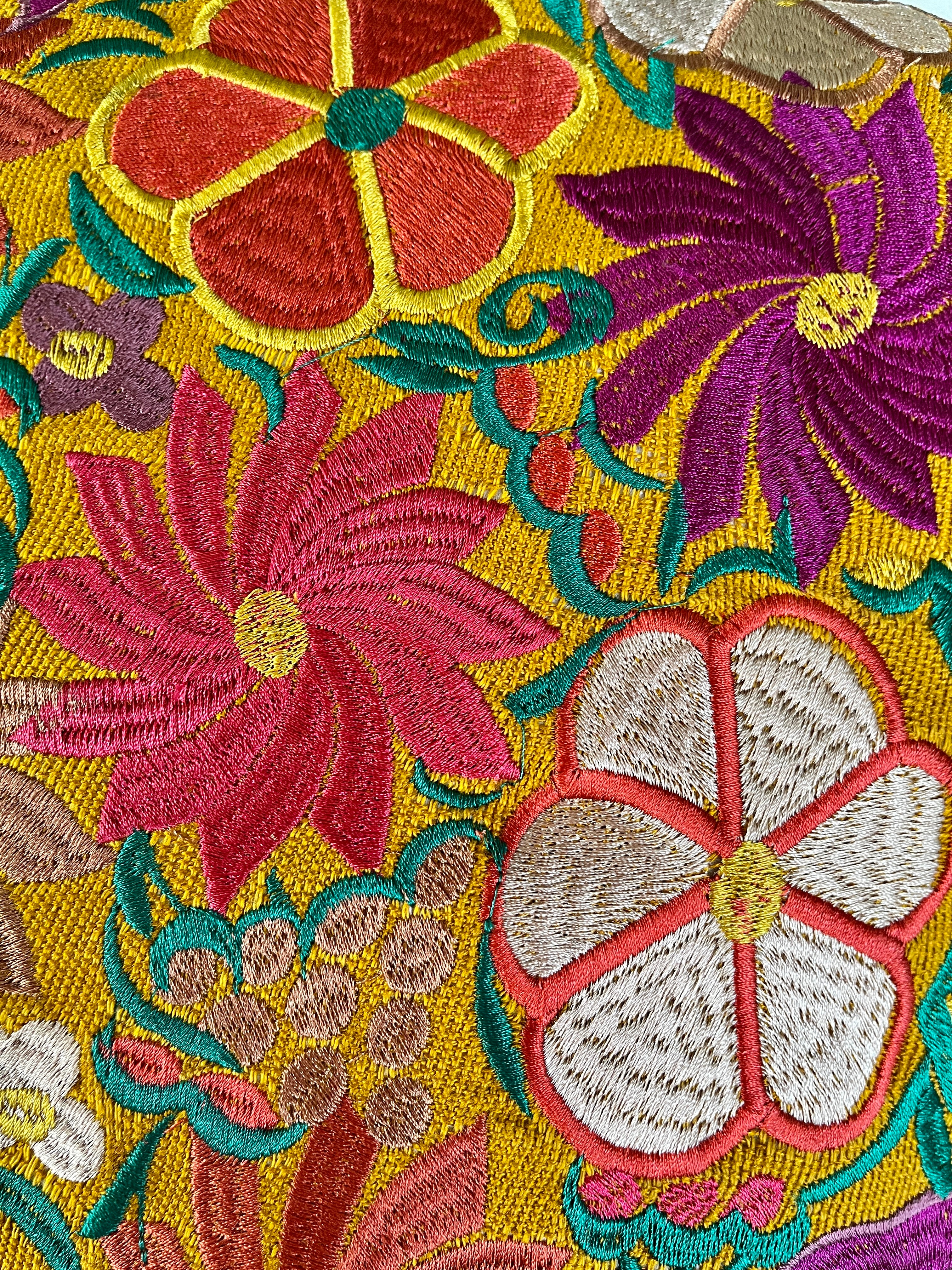 Embroidered Pillow Cover