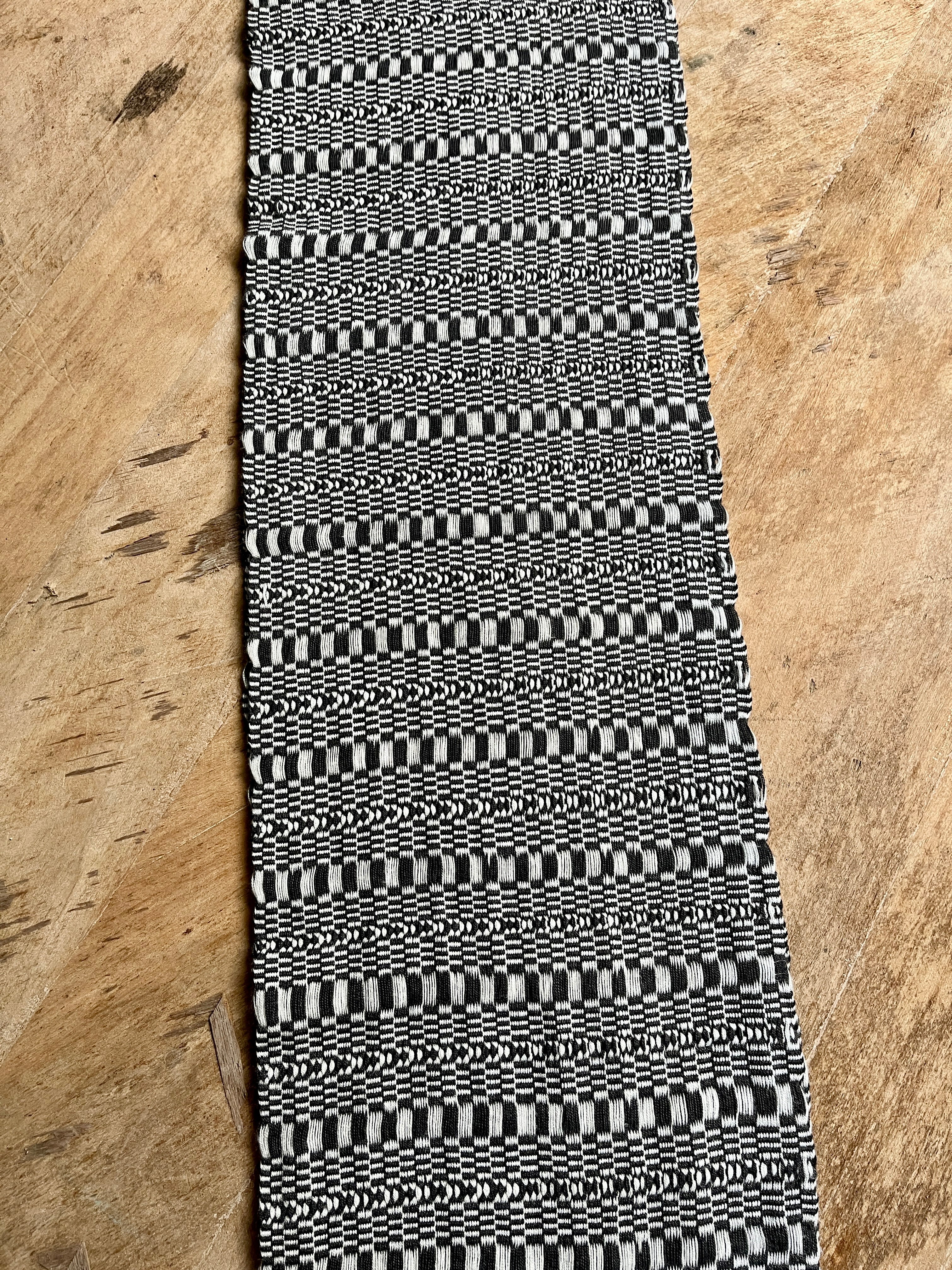 Handwoven Scarf - Charcoal & Silver