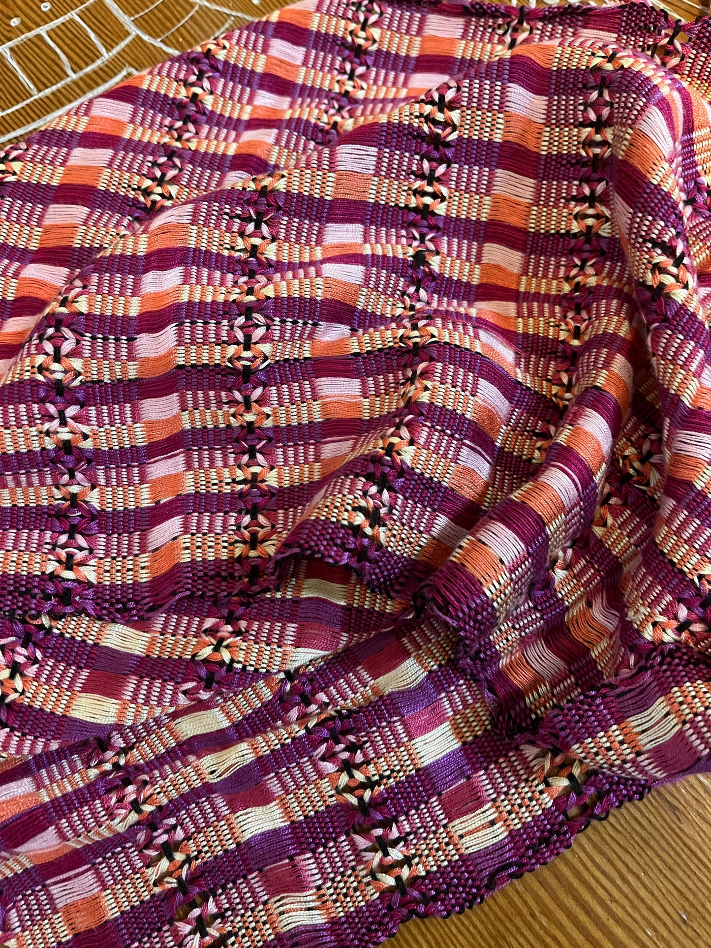 Hand woven scarf