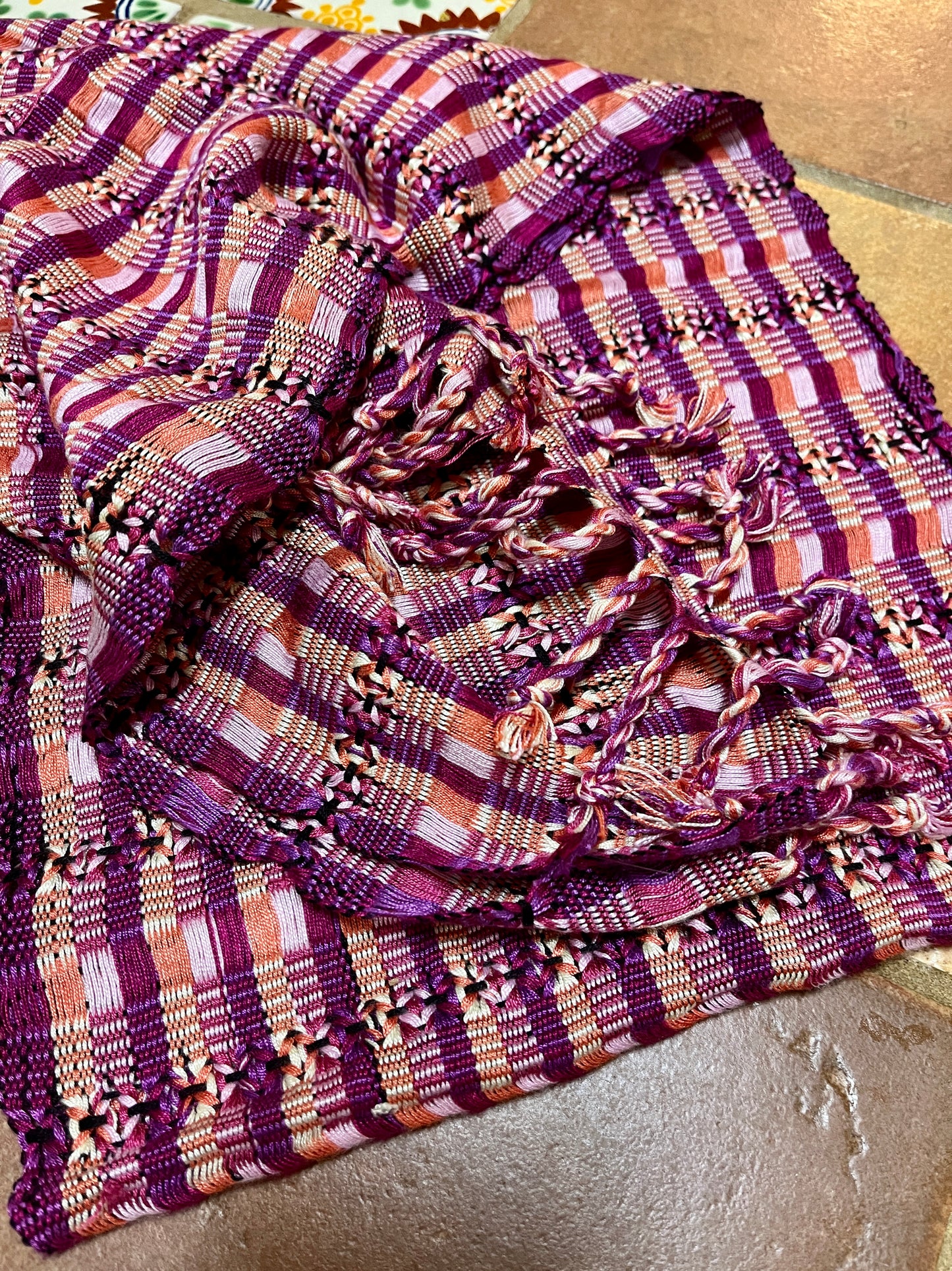 Hand woven scarf