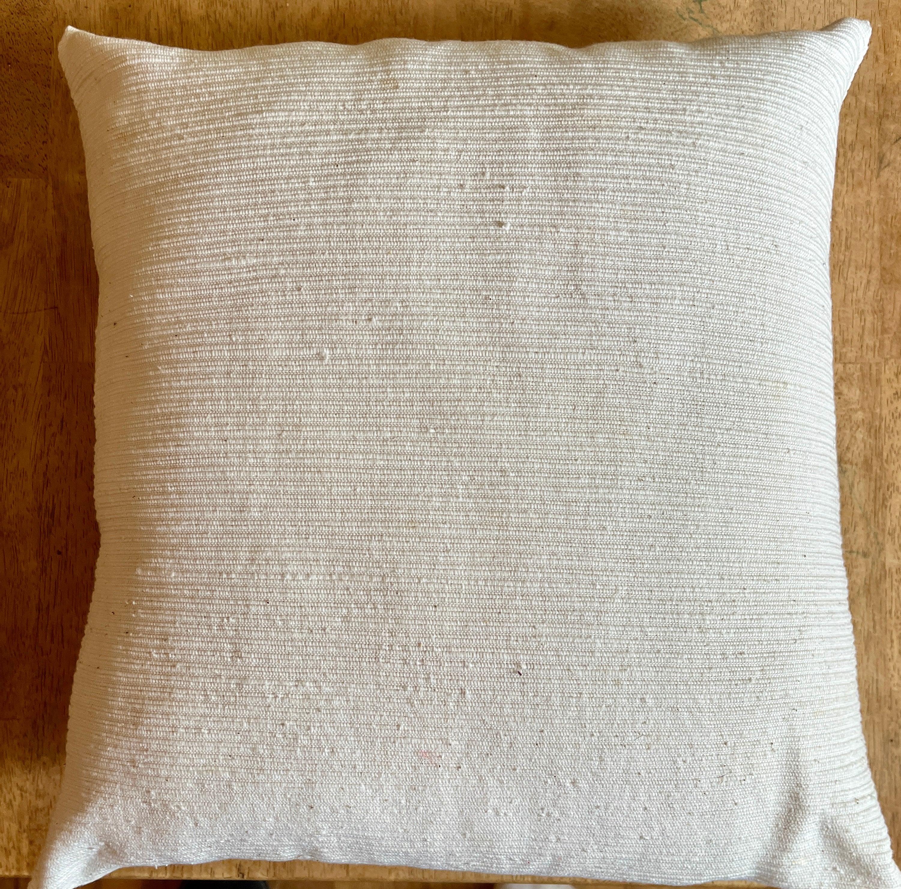Unbleached, Nubby Hand Woven Pillow Cover
