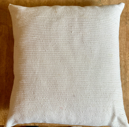 Unbleached, Nubby Hand Woven Pillow Cover