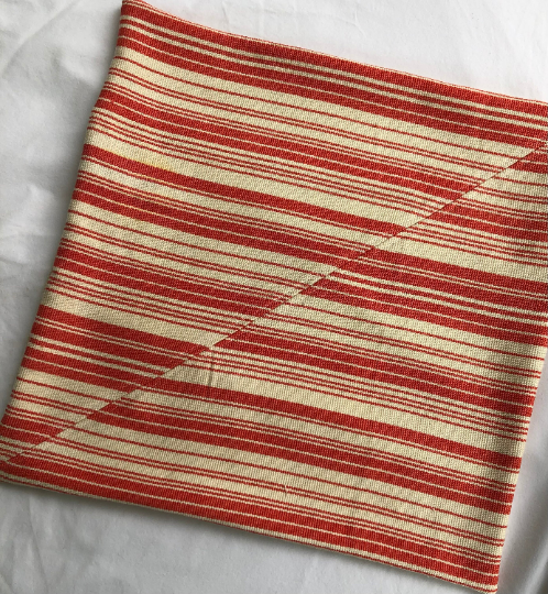 Guatemalan Hand Woven Pillow Cover - Melon Stripe