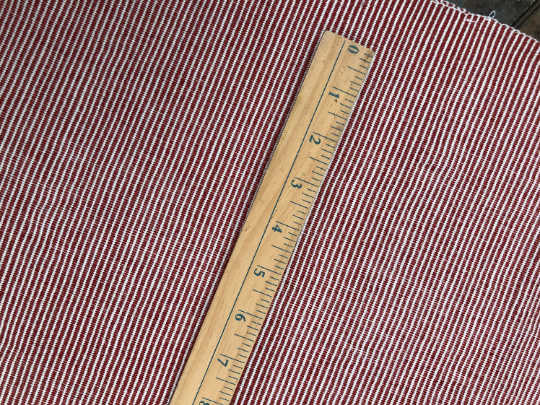 Table Runner -Red and Natural Cotton with Natural Dyes