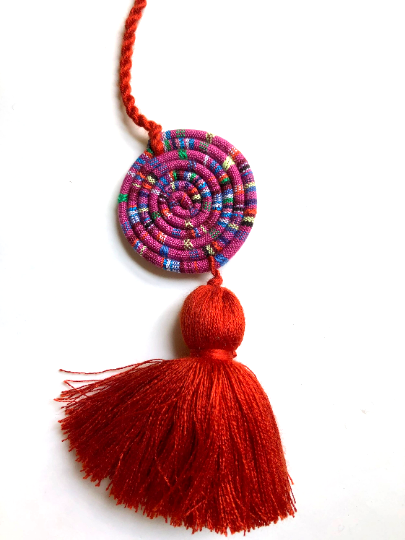 Circle PomPom Christmas Ornament