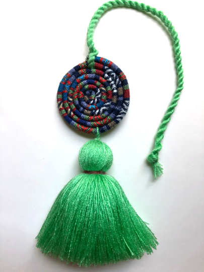 Circle PomPom Christmas Ornament