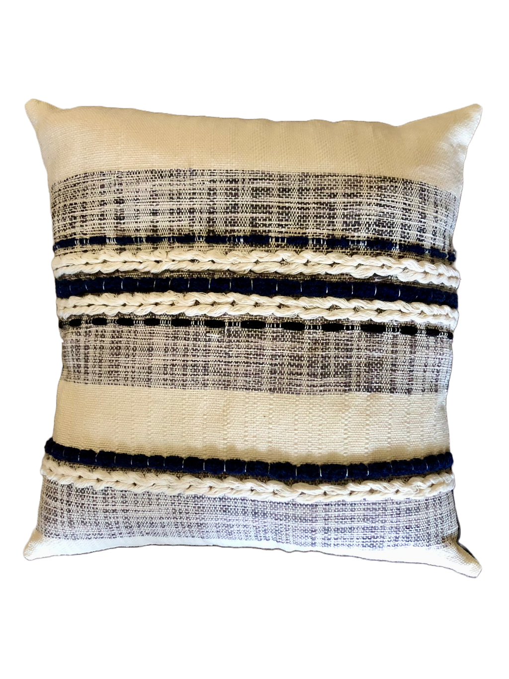 Indigo and Natural Pillow Cover
