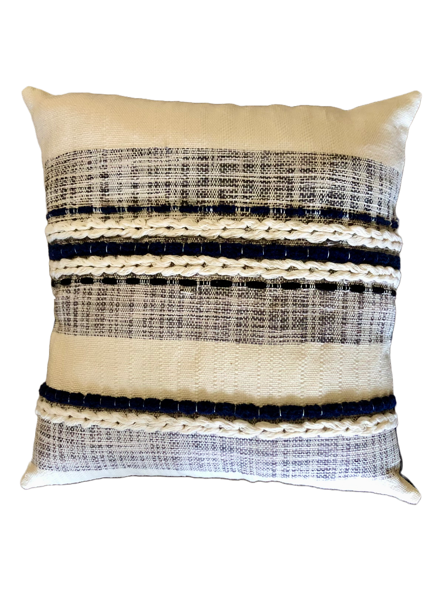 Indigo and Natural Pillow Cover