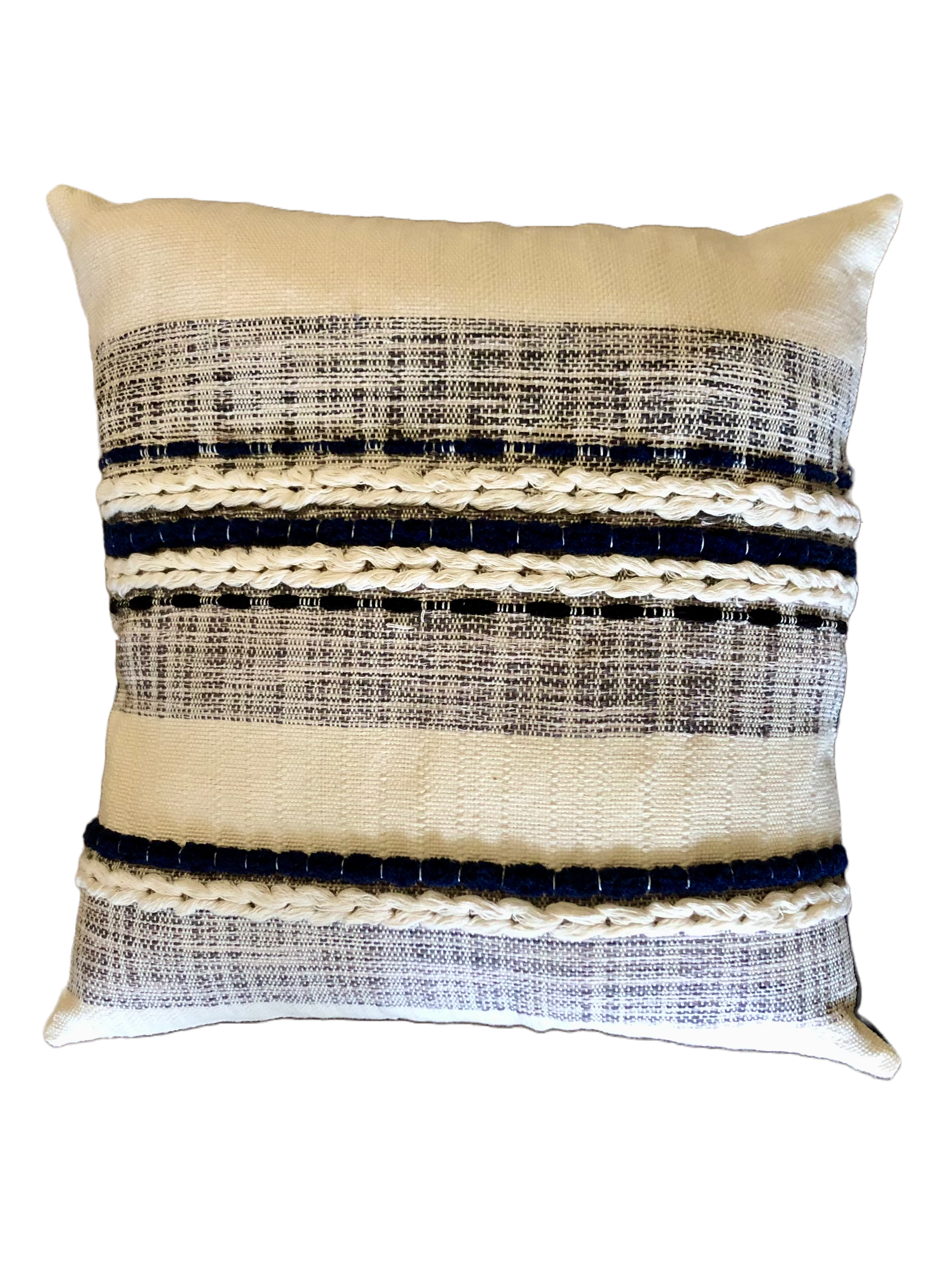 Indigo and Natural Pillow Cover