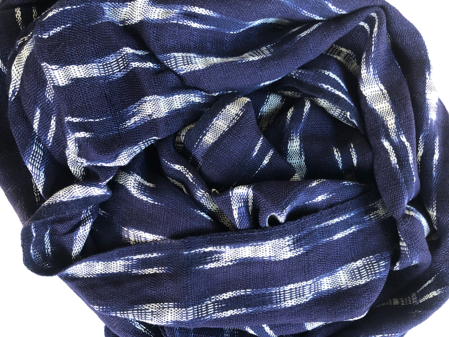 Hand Woven Scarf - Indigo Ikat