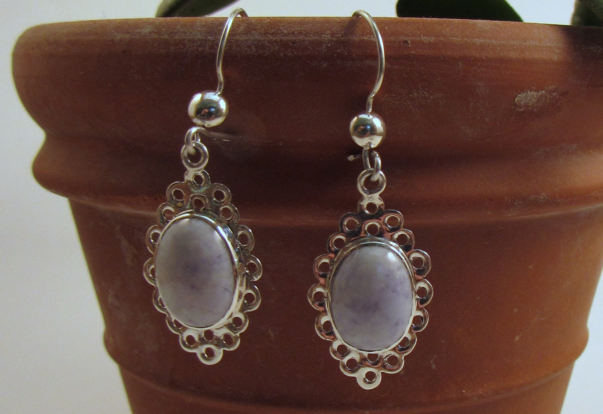 Guatemalan Lilac Jade Earrings