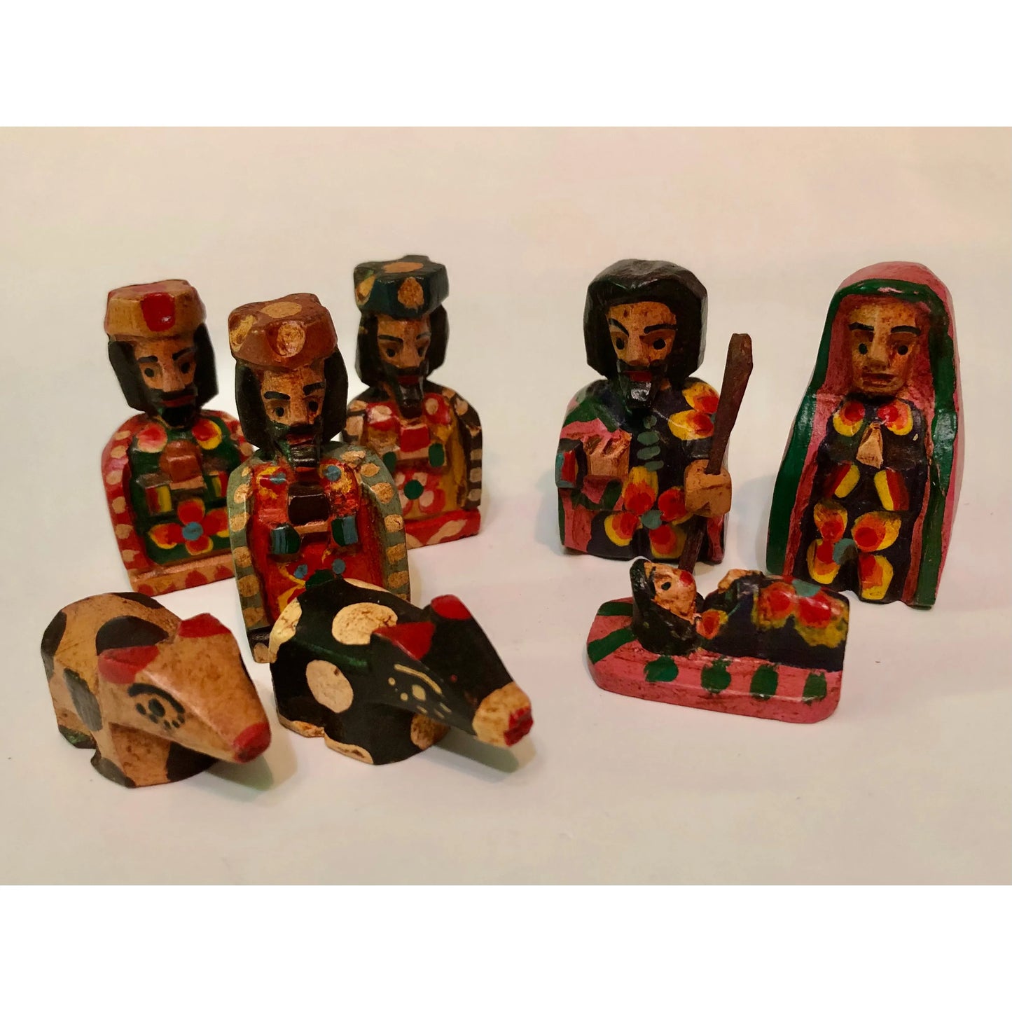 Hand Carved Nativity - 2 inch figures