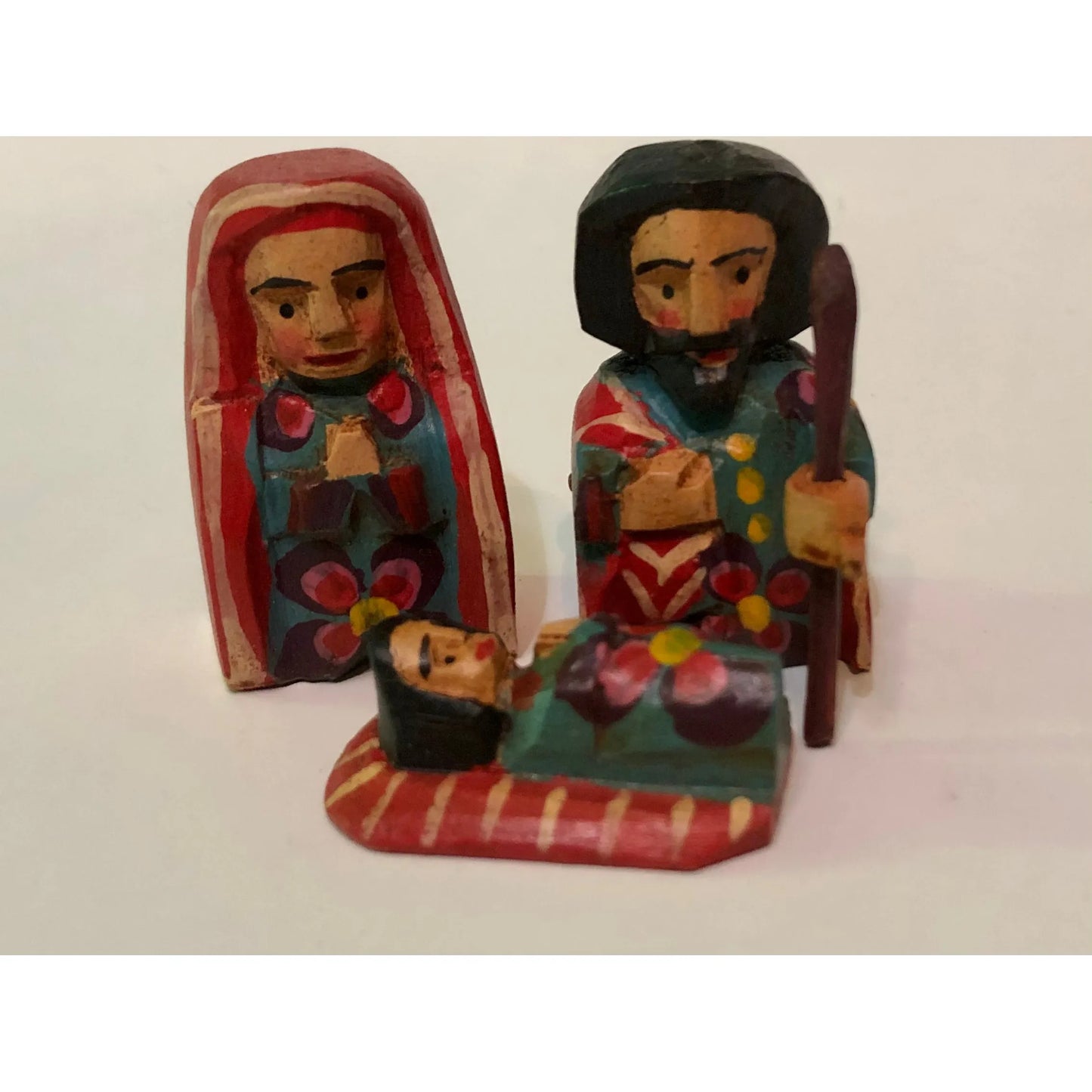 Hand Carved Nativity - 2 inch figures