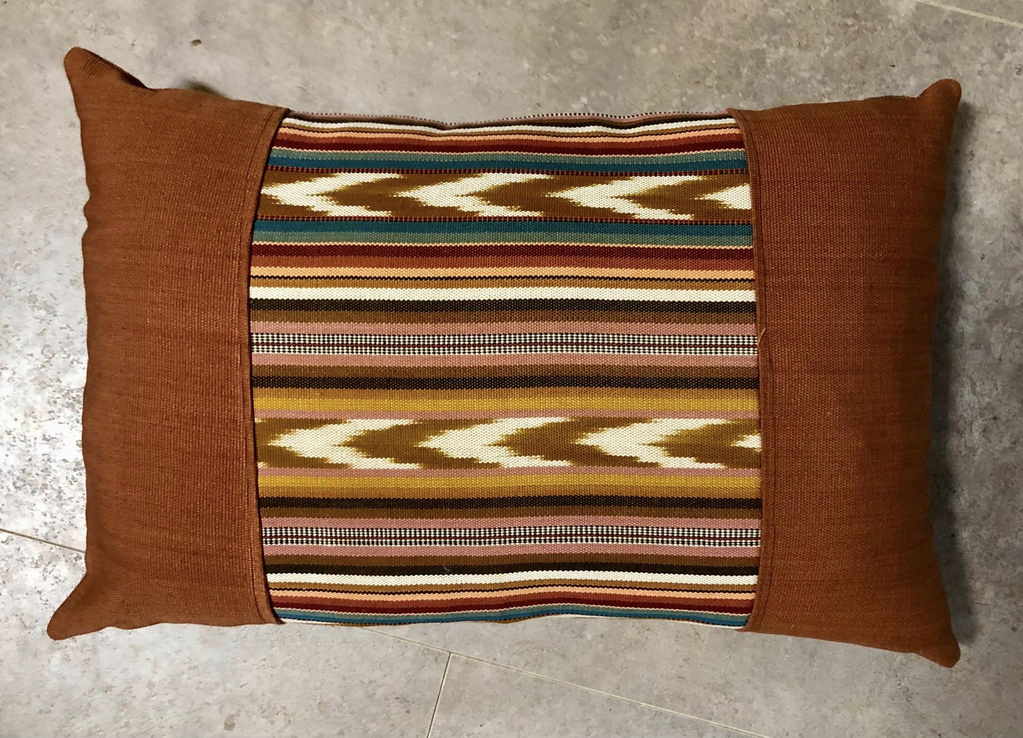 Guatemalan Ikat Fabric Pillow - Viento